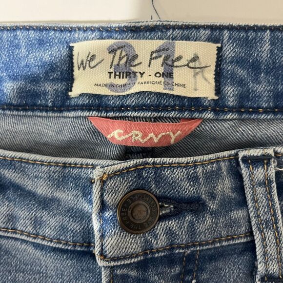 Free People We The Free CRVY High-Rise Vintage Stovepipe Jeans size 31 - Picture 5 of 7